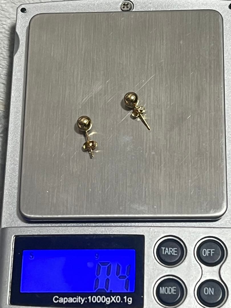 ジーナK18金ボールピアス5mm