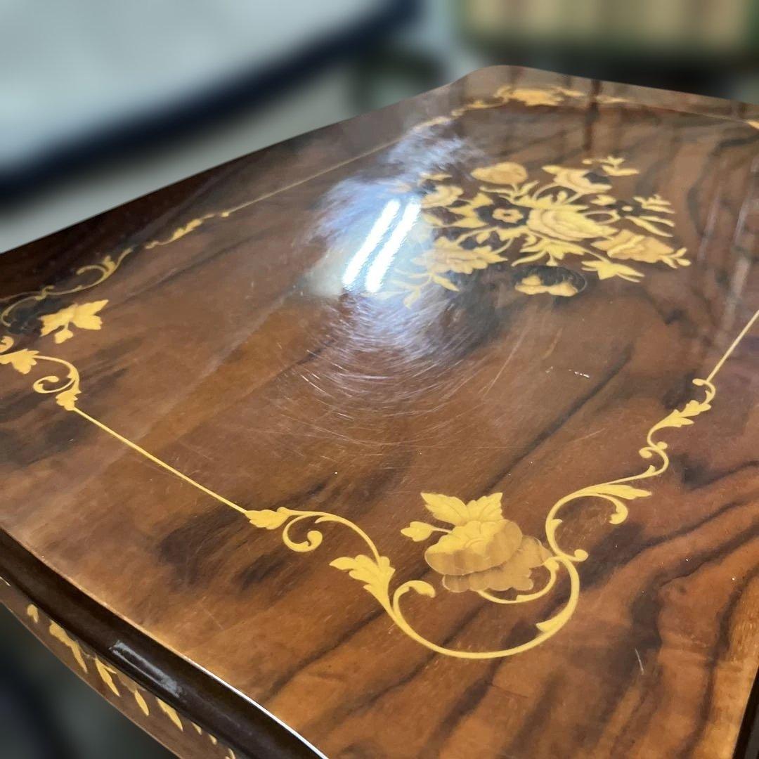 【英アンティーク調】◇ネストテーブル◆象嵌◇猫足◆ヨーロピアン