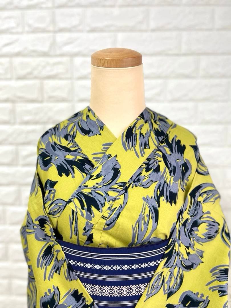 【新品未使用】しつけ付 浴衣 夏着物 単衣着物 木綿着物 トールサイズ