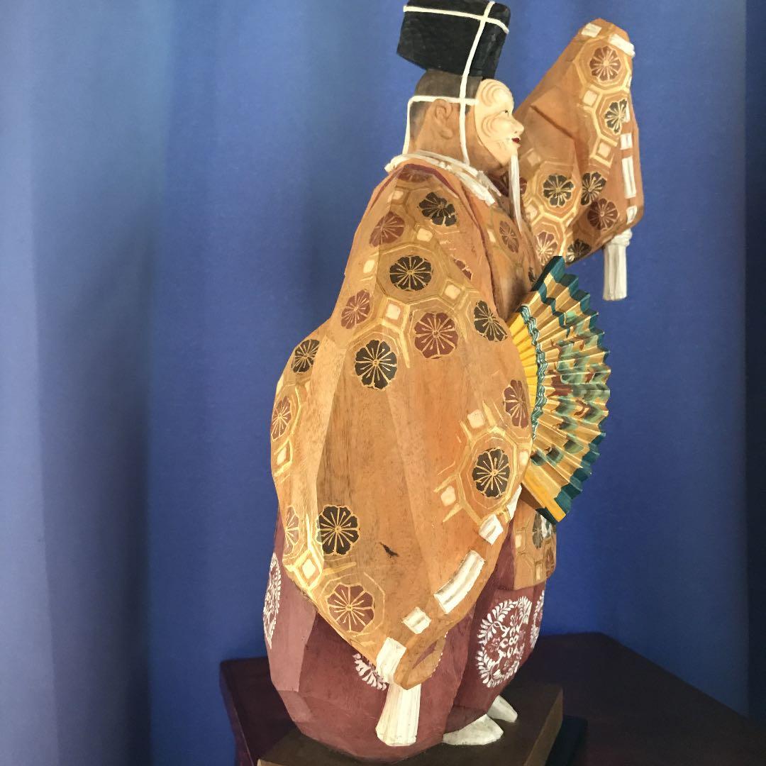 木彫　野呂　天潤作　能楽　翁像　　共箱　大幅値下げ