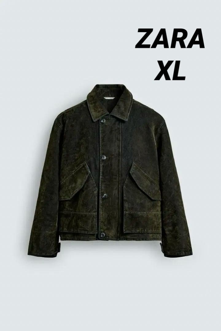 ZARA ザラ ベロアツイルジャケット XL