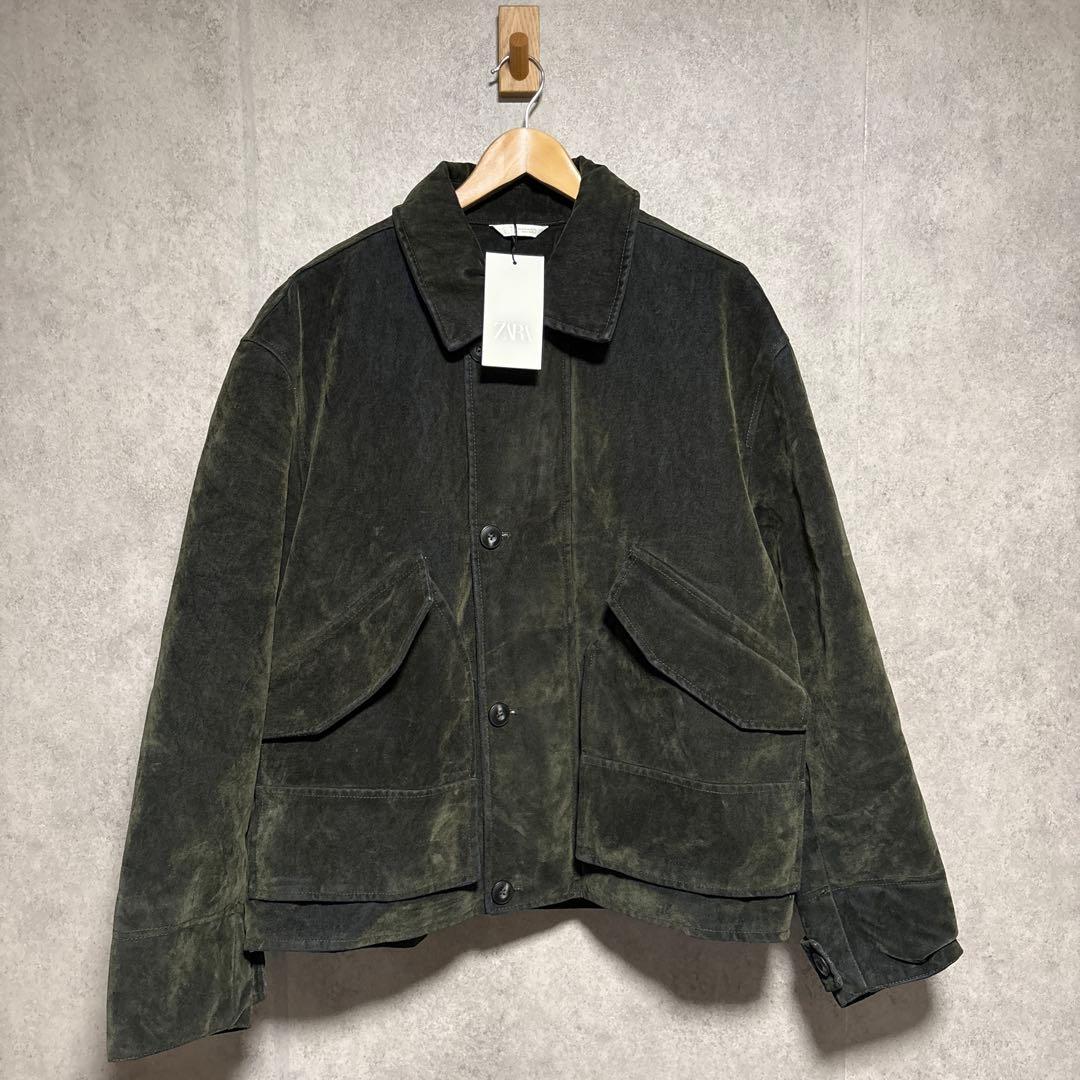 ZARA ザラ ベロアツイルジャケット XL