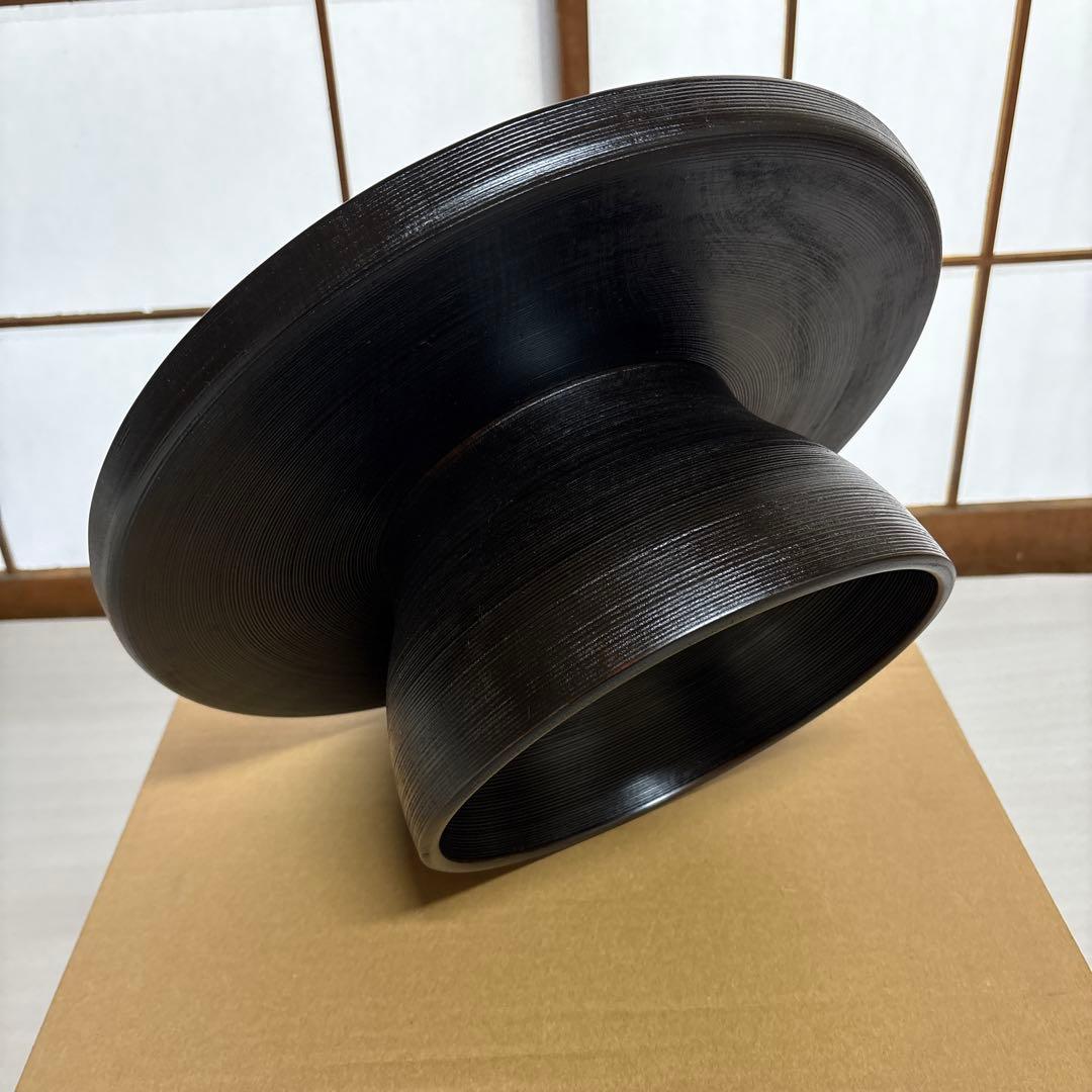 漆工房　大島　天然木　うるし塗　高脚卓盆 ⑤