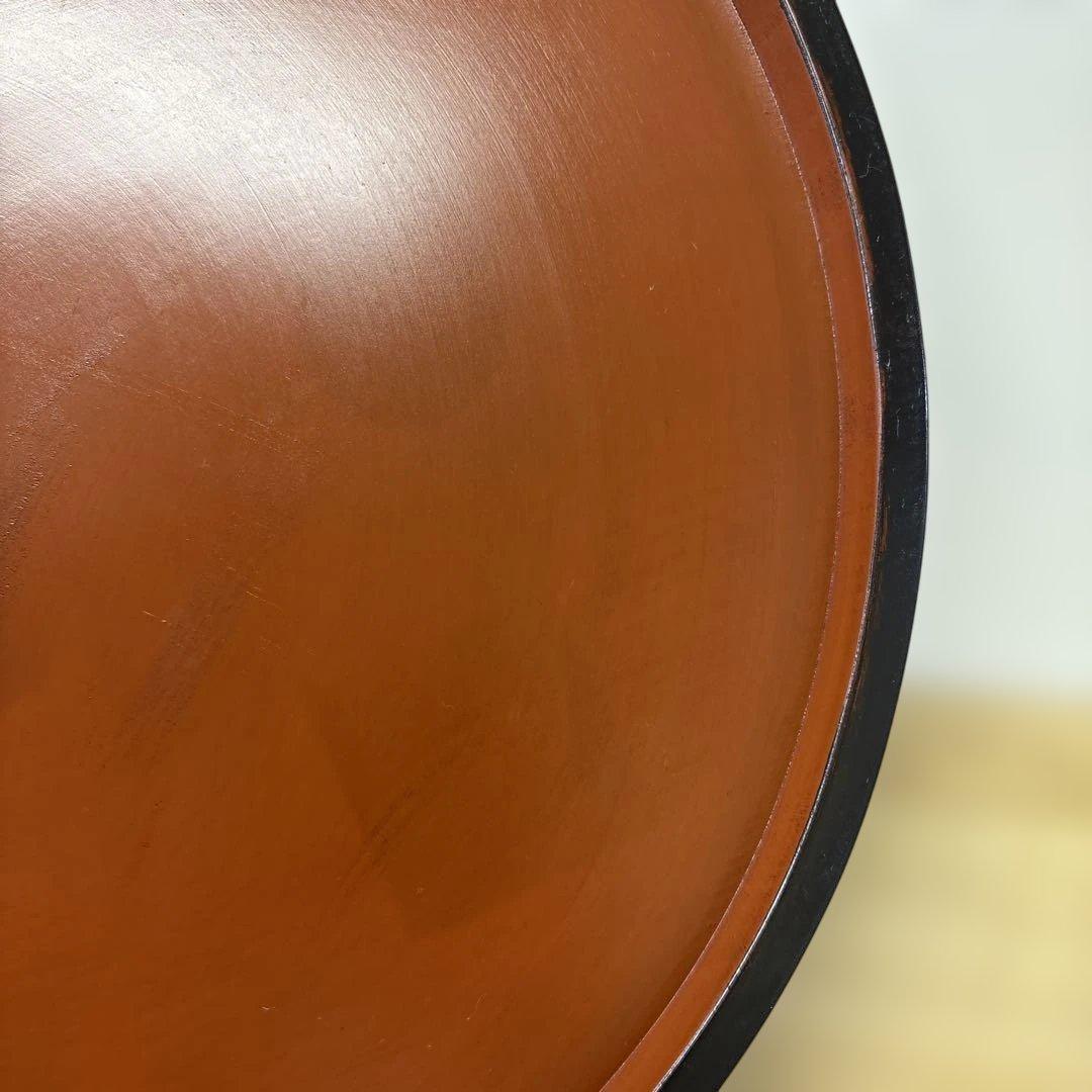 漆工房　大島　天然木　うるし塗　高脚卓盆 ⑤