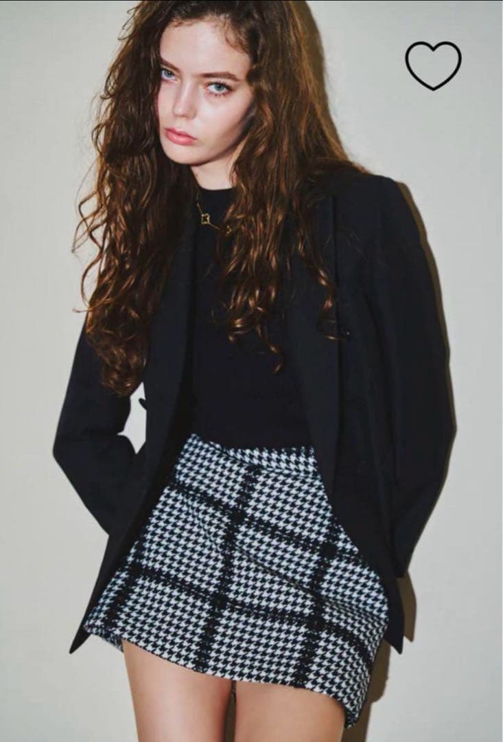 sheller シェリエ big check tweed culottes