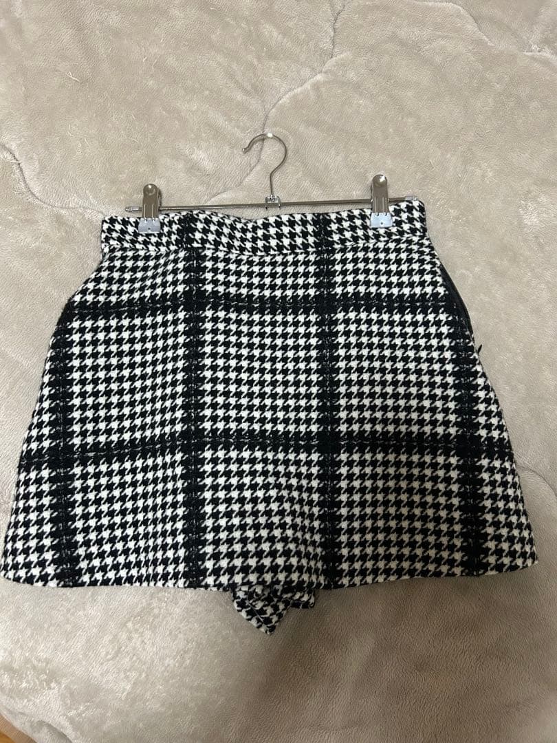 sheller シェリエ big check tweed culottes