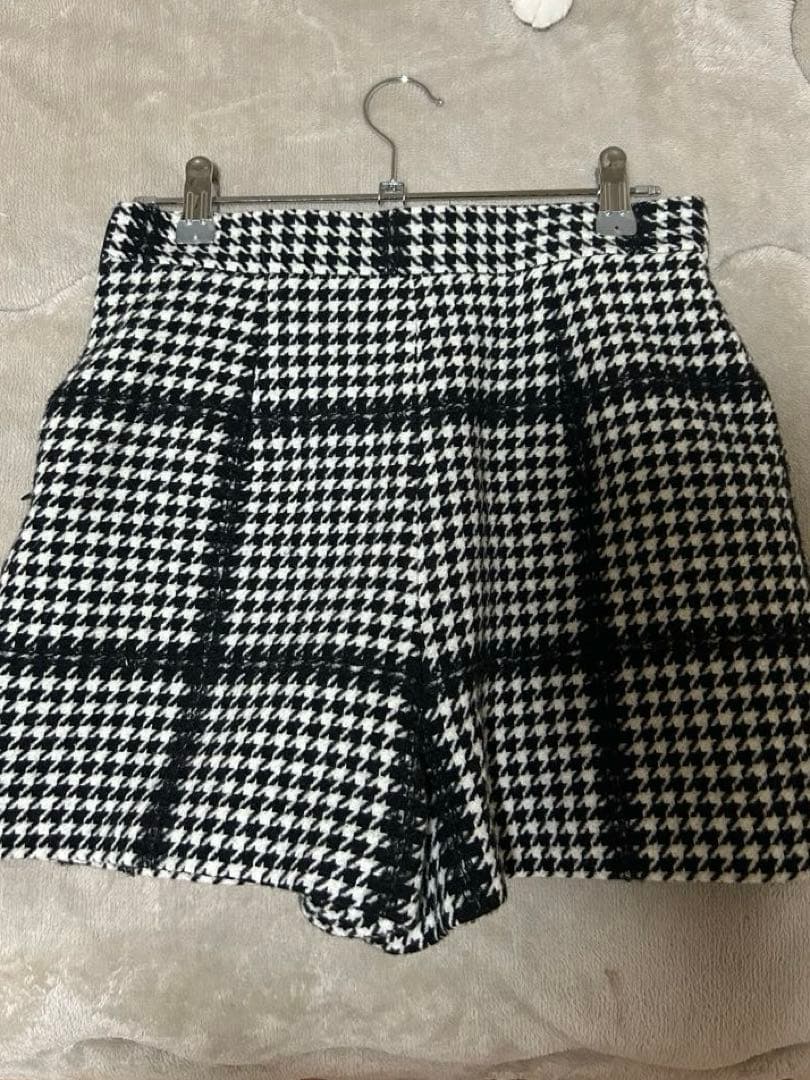 sheller シェリエ big check tweed culottes