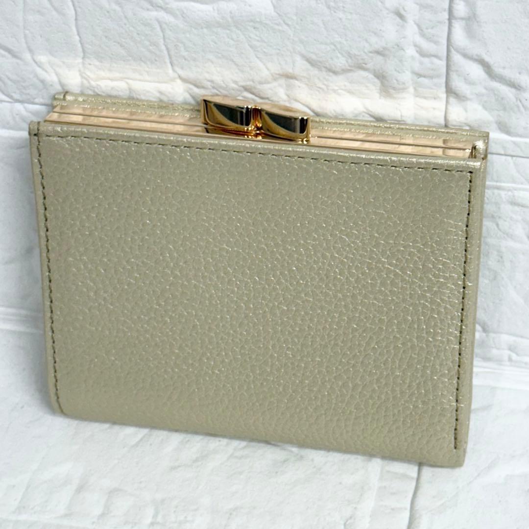 【皇室財布】菊の御紋 がま口財布 ゴールド 高級牛革 新品未使用 箱付き◎