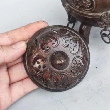 五足帝王炉 薫香炉 装飾品 工芸品美術品 置物