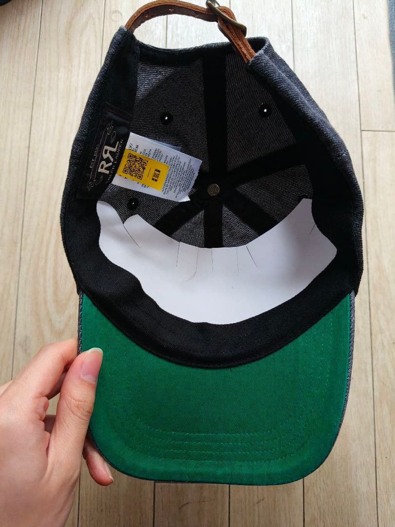 ダブルアールエル RRL キャップ 帽子 デニム ブラック ラルフローレン 黒