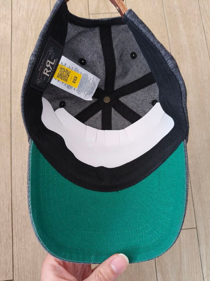 ダブルアールエル RRL キャップ 帽子 デニム ブラック ラルフローレン 黒