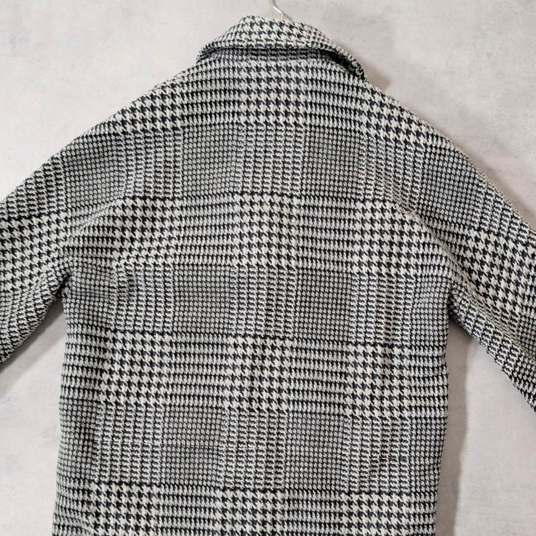 美品★TICCA グレンチェック コクーンコート ティッカ シングルコート