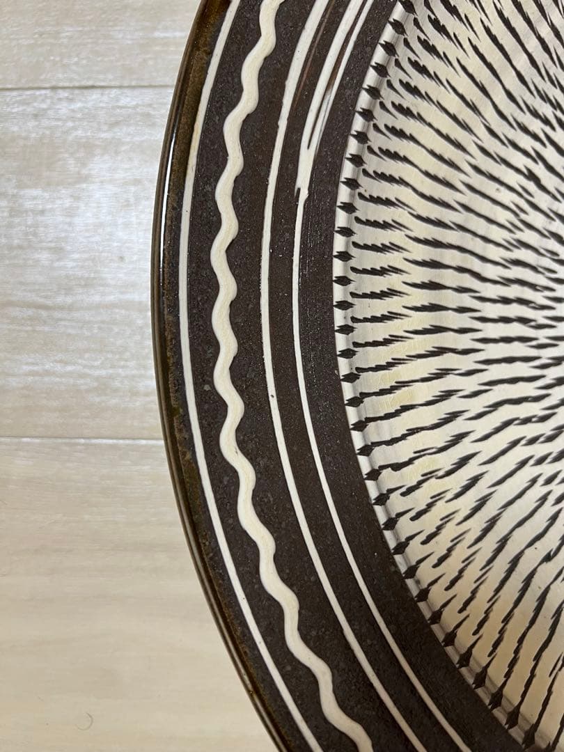 小鹿田焼 大皿 丸皿 和食器 飛び鉋 小石原焼 坂本茂木 民藝 用の美 柳宗悦