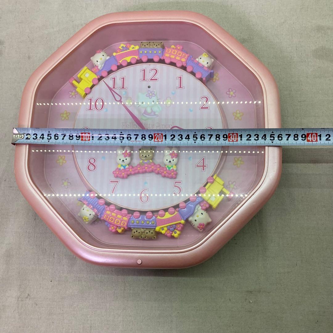 【動作確認済み★2000年製】ハローキティ　メロディ壁掛け時計　可動　サンリオ