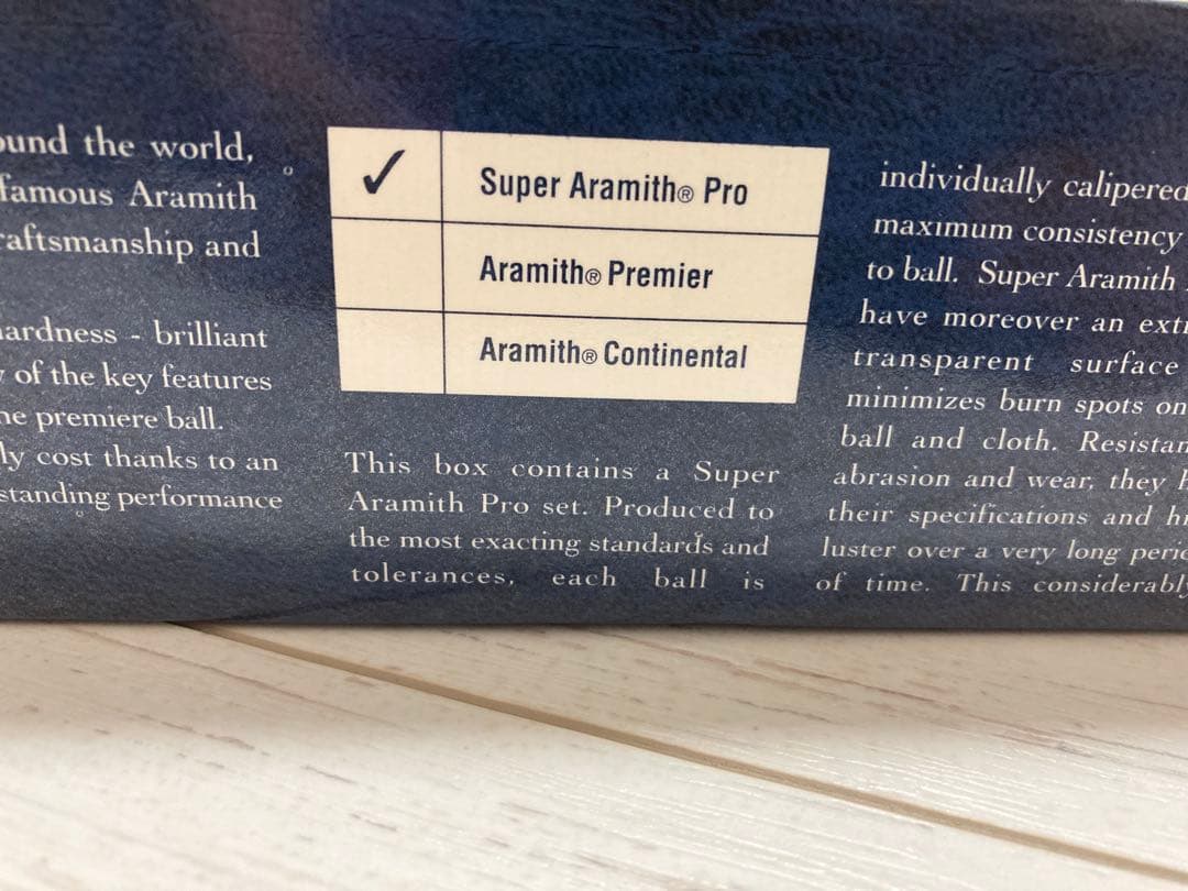 アラミスビリヤードボールSuper Aramith Pro TV Pro-Cup