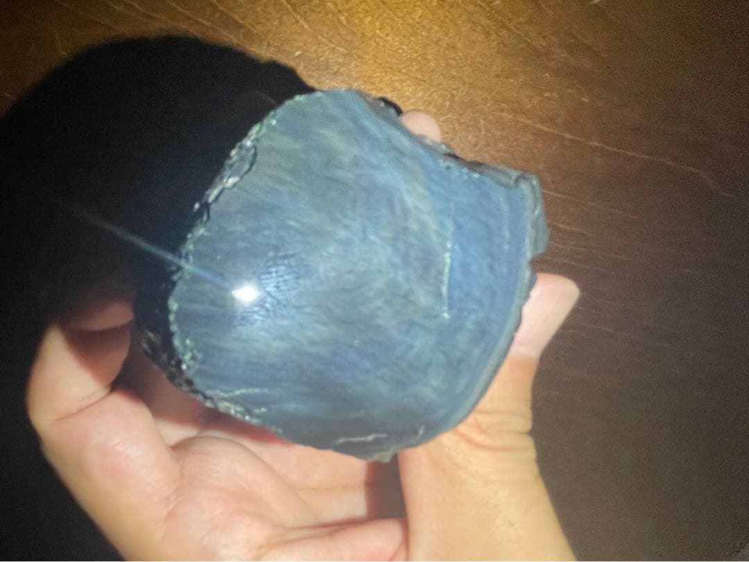 研磨品　十勝石玲瓏　複合色レインボーオブシディアン　オーロラ