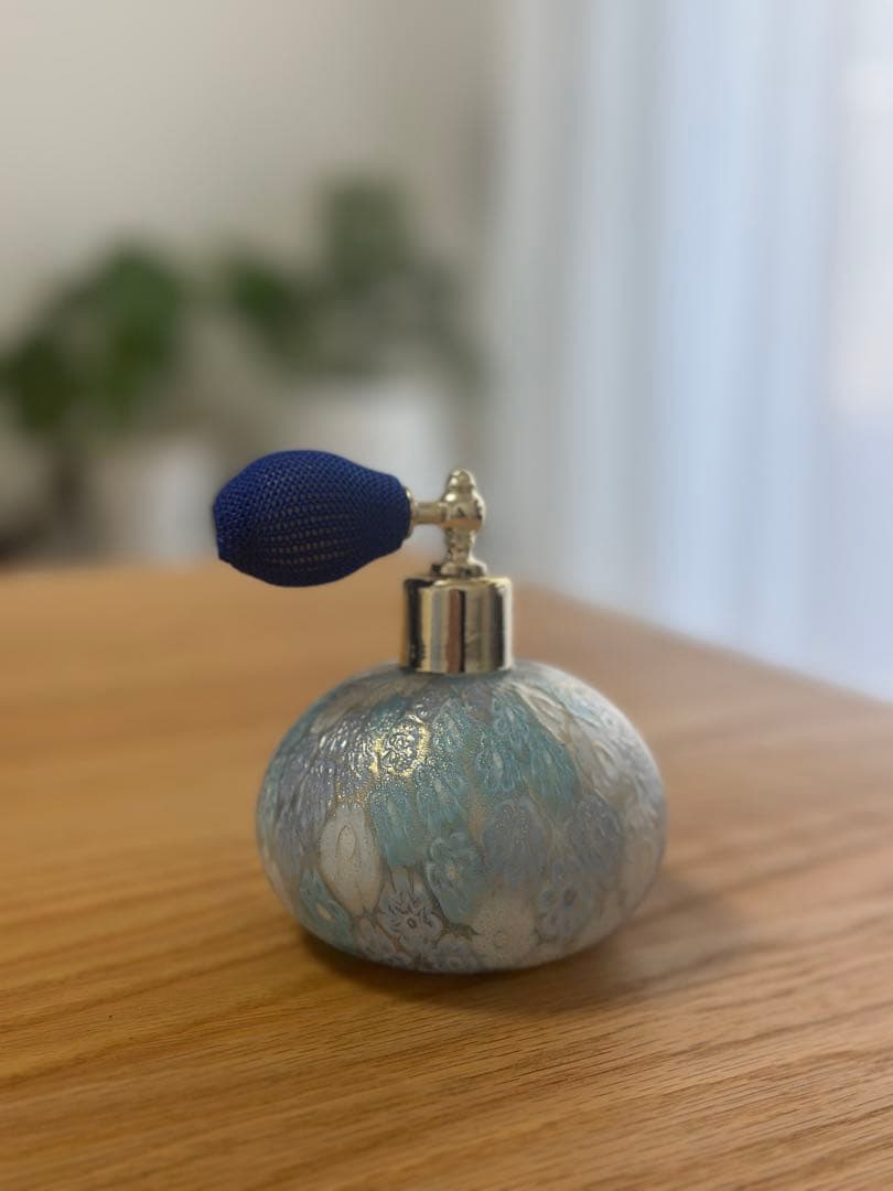 ベネチアングラス　香水瓶　ブルー
