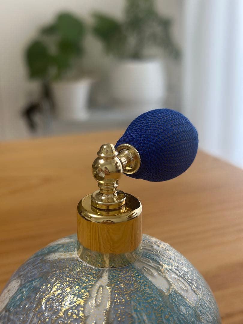 ベネチアングラス　香水瓶　ブルー
