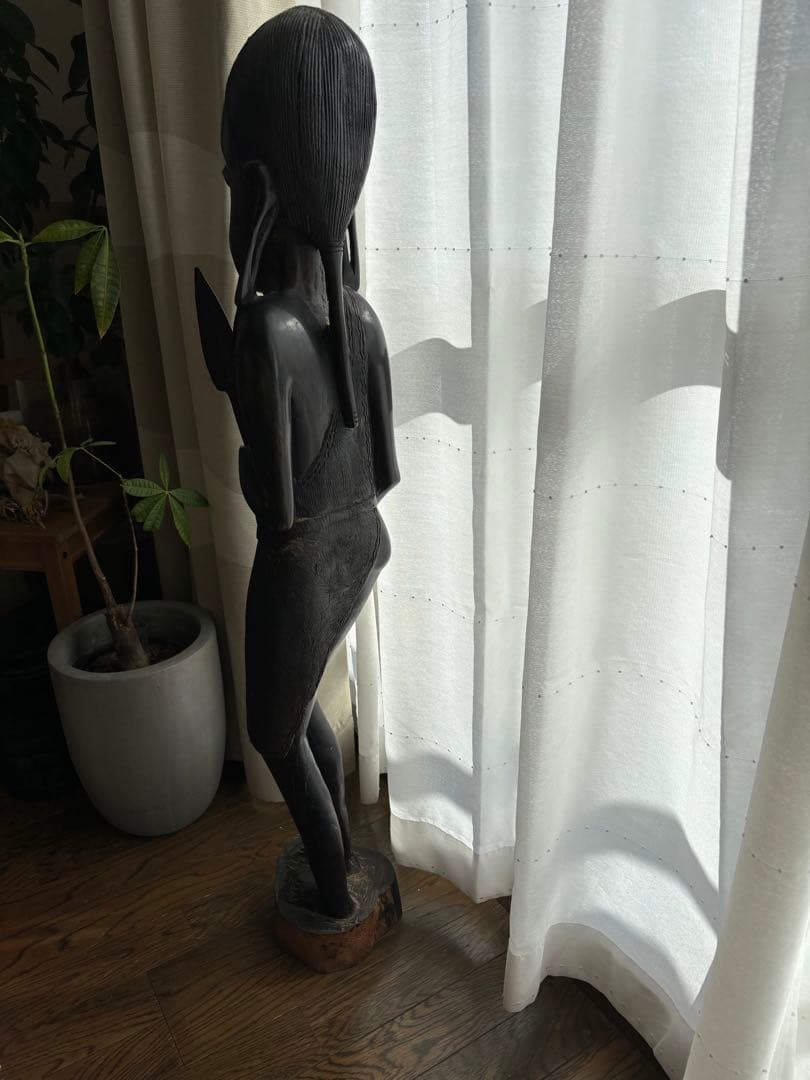 【アフリカ美術】木彫り人形　約103cm