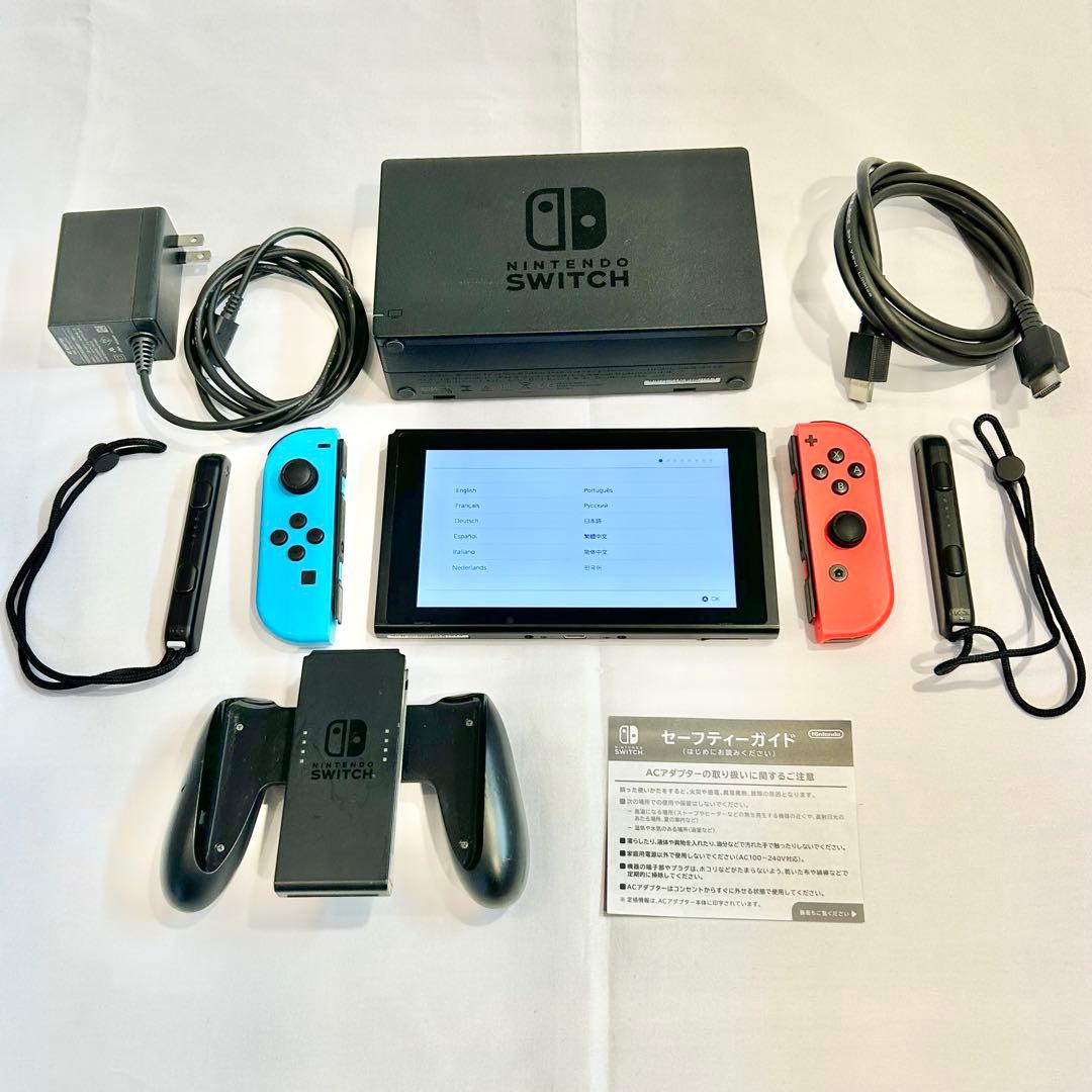 Nintendo Switch 本体 ネオンブルー レッド microSDセット