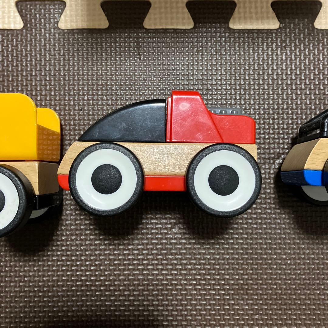 IKEA 車　木　おもちゃ　2点セット