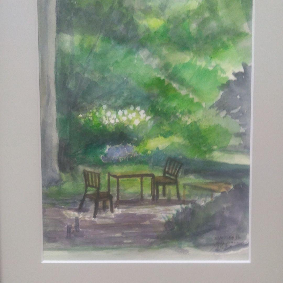 水彩画「木漏れ日」