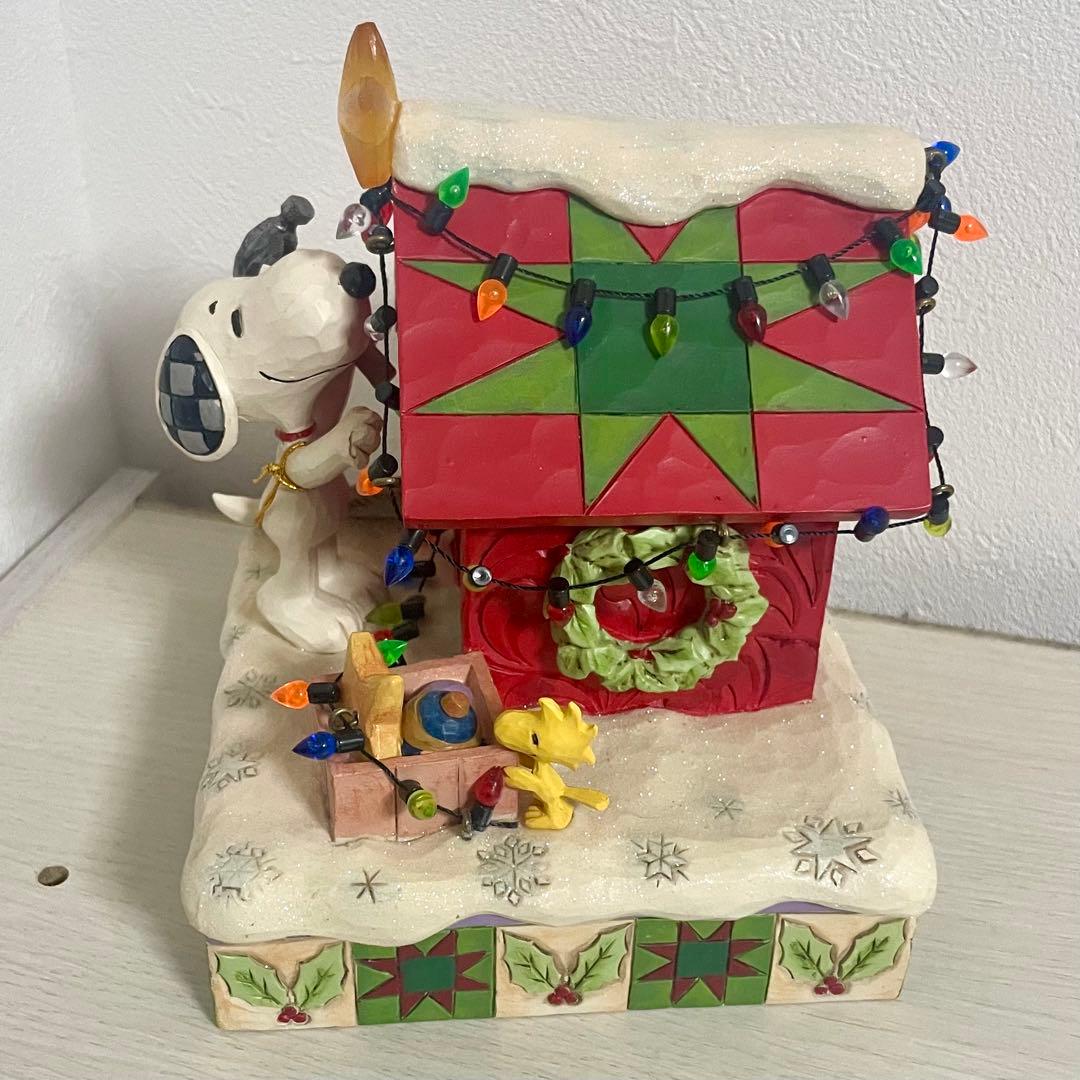 最終 ジムショア スヌーピー ウッドストック クリスマス フィギュア 箱付き美品