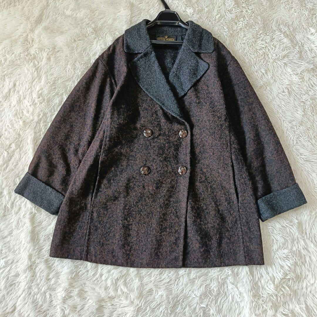 美品♪レリアン ダブルPコート イタリア フェルラ アルパカ生地 XL