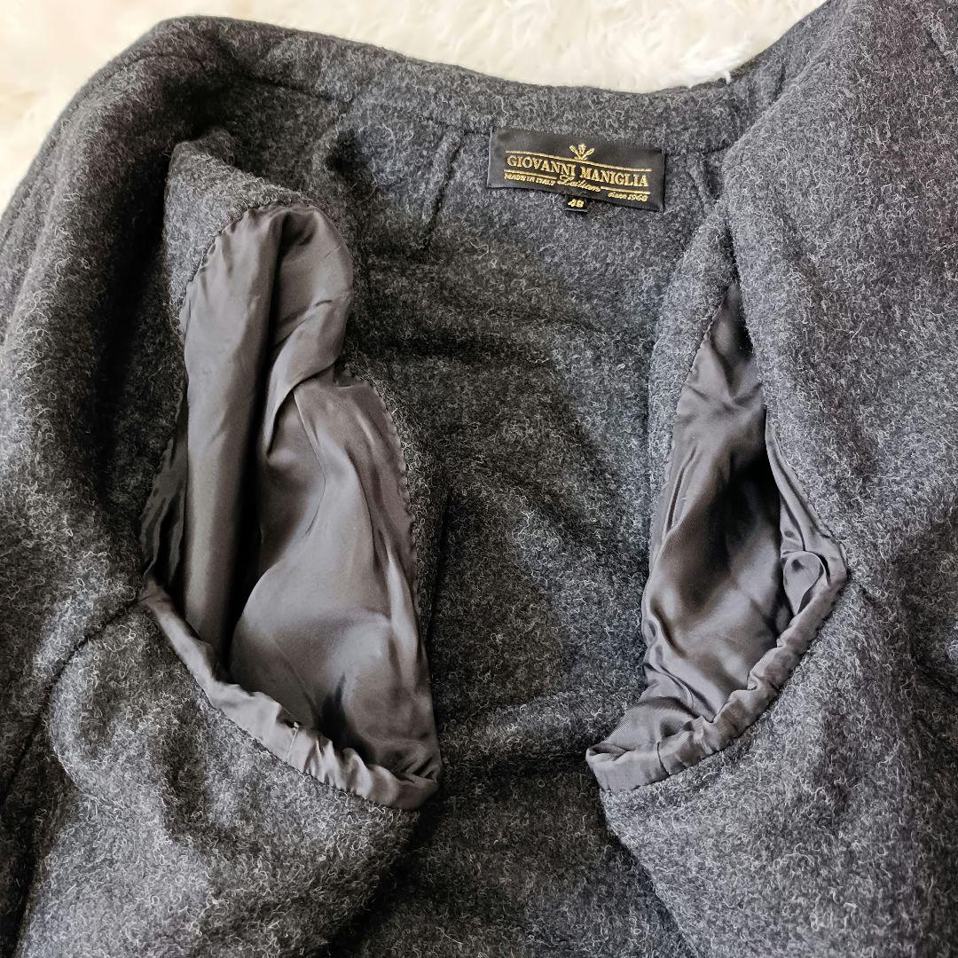 美品♪レリアン ダブルPコート イタリア フェルラ アルパカ生地 XL