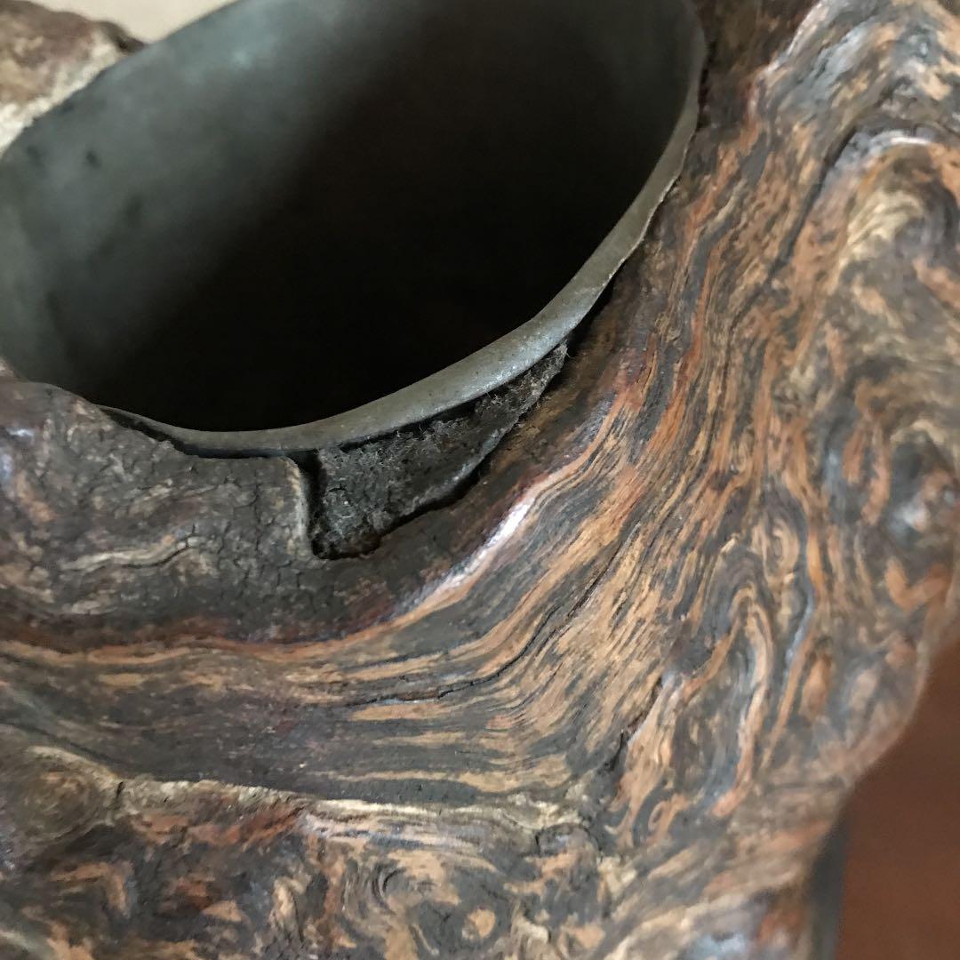 昭和レトロ、骨董品、華道、飾り木　和風天然木　花器、花瓶、置物