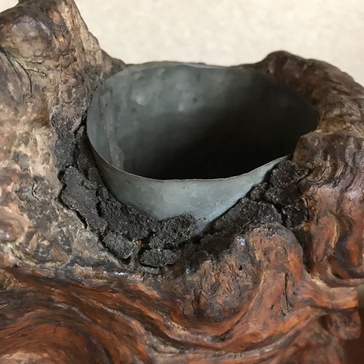 昭和レトロ、骨董品、華道、飾り木　和風天然木　花器、花瓶、置物