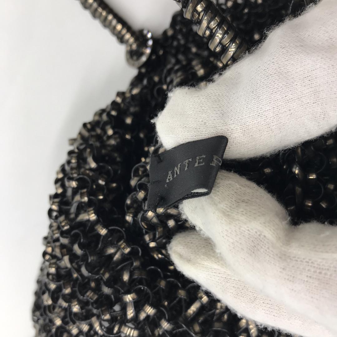 【極美品】 ANTEPRIMA アンテプリマ ハンドバッグ 編み込み 黒 光沢◎