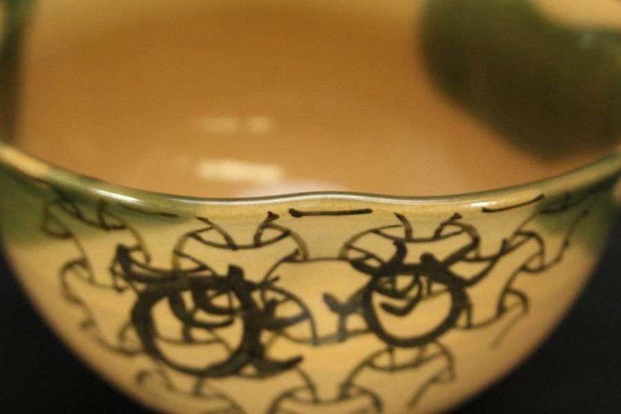 茶道具 京焼 紫翠窯 鈴絵茶碗　三代西村徳泉造 共箱 未使用(メ1551)