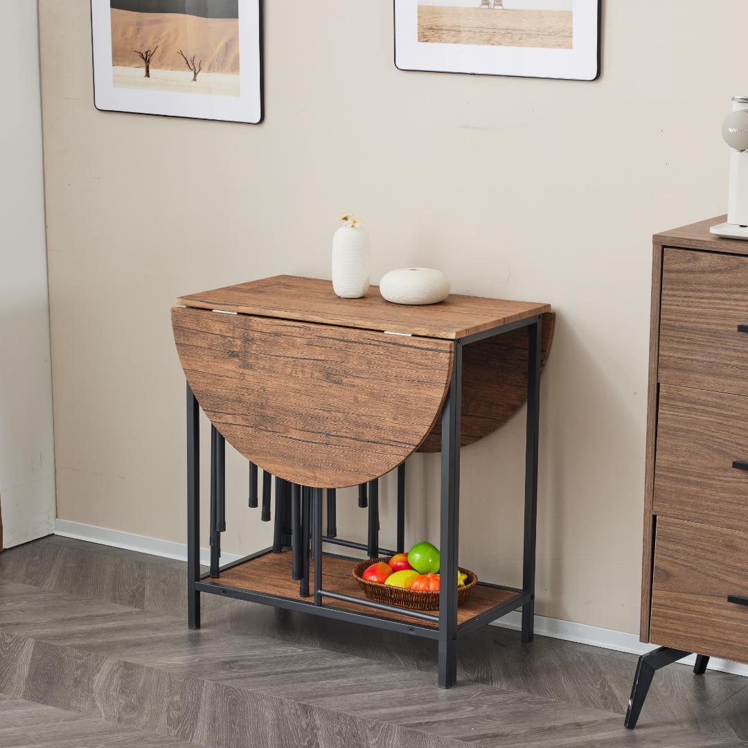 数量限定！4人用ダイニング 5点セット ダイニングテーブル　オシャレ　BROWN