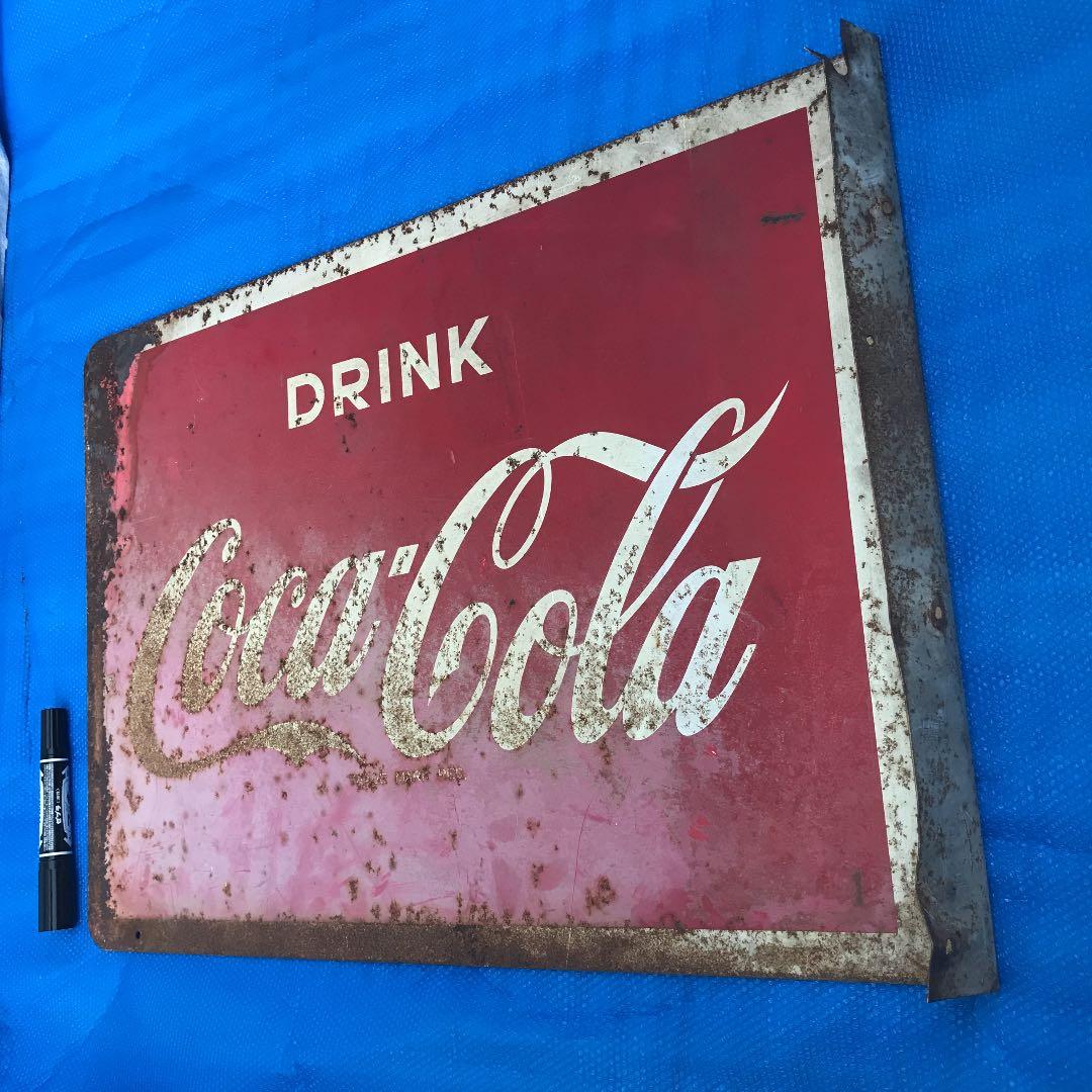コカコーラ 両面ブリキ看板 昭和レトロ ノベルティー アンティーク