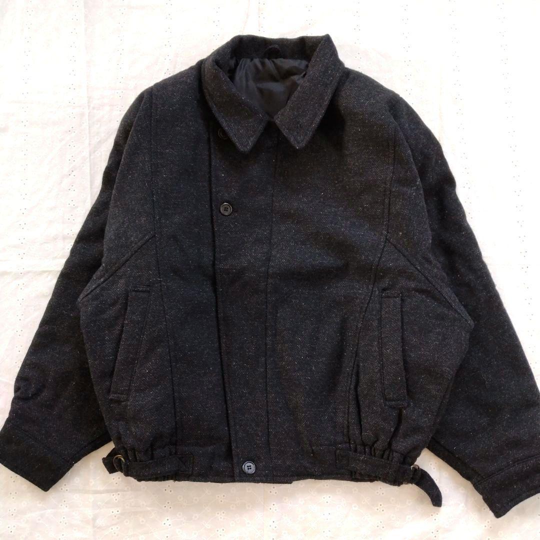 Vintage　80's　短丈　ウールジャケット　ブルゾン　ボンバージャケット