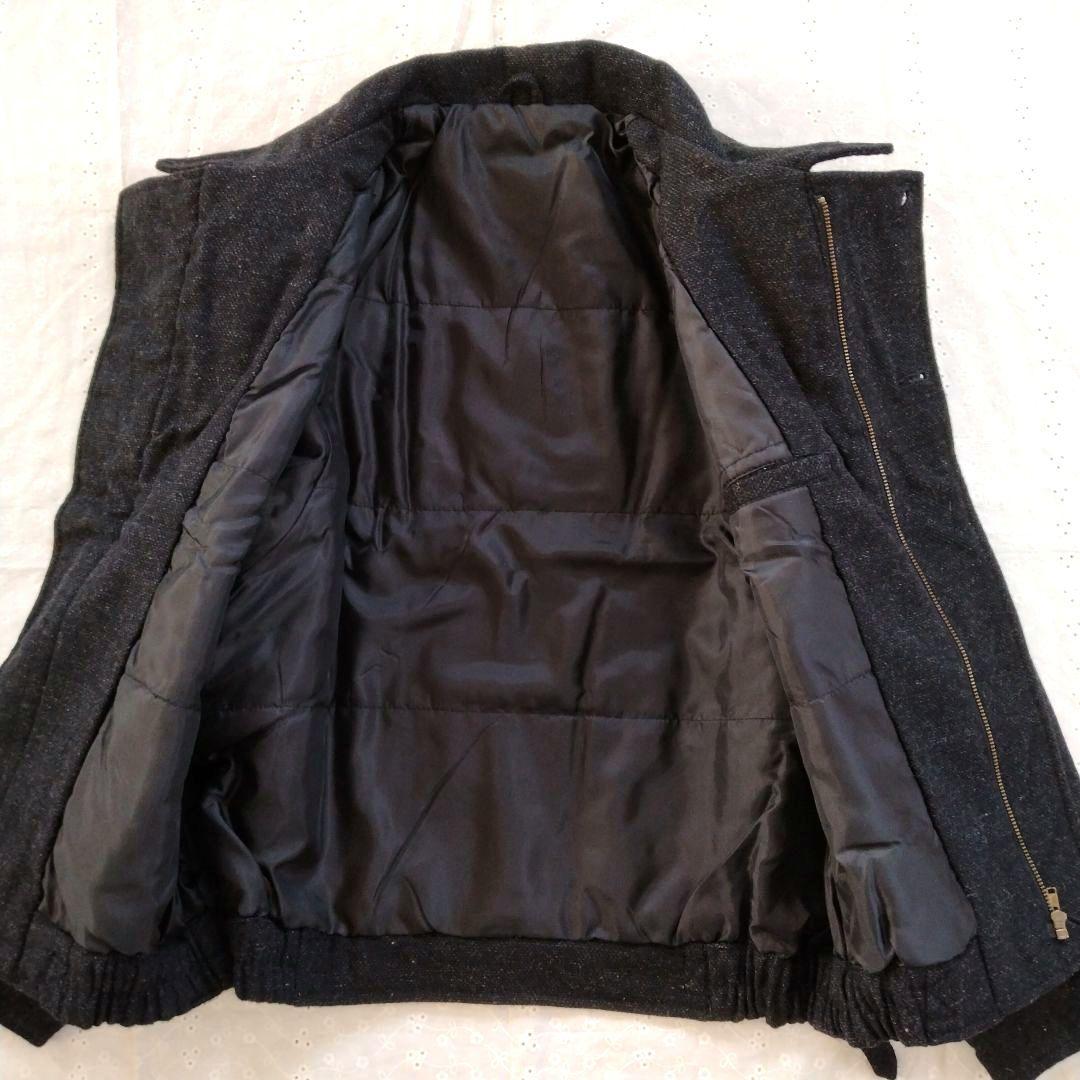 Vintage　80's　短丈　ウールジャケット　ブルゾン　ボンバージャケット