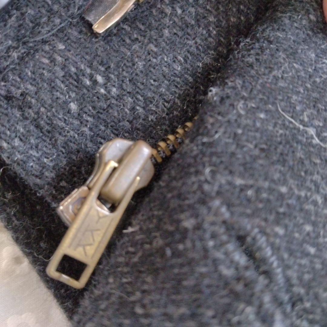 Vintage　80's　短丈　ウールジャケット　ブルゾン　ボンバージャケット