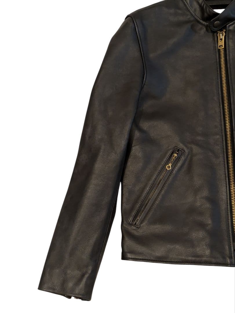 AVIREX 牛革 シングルライダースジャケット