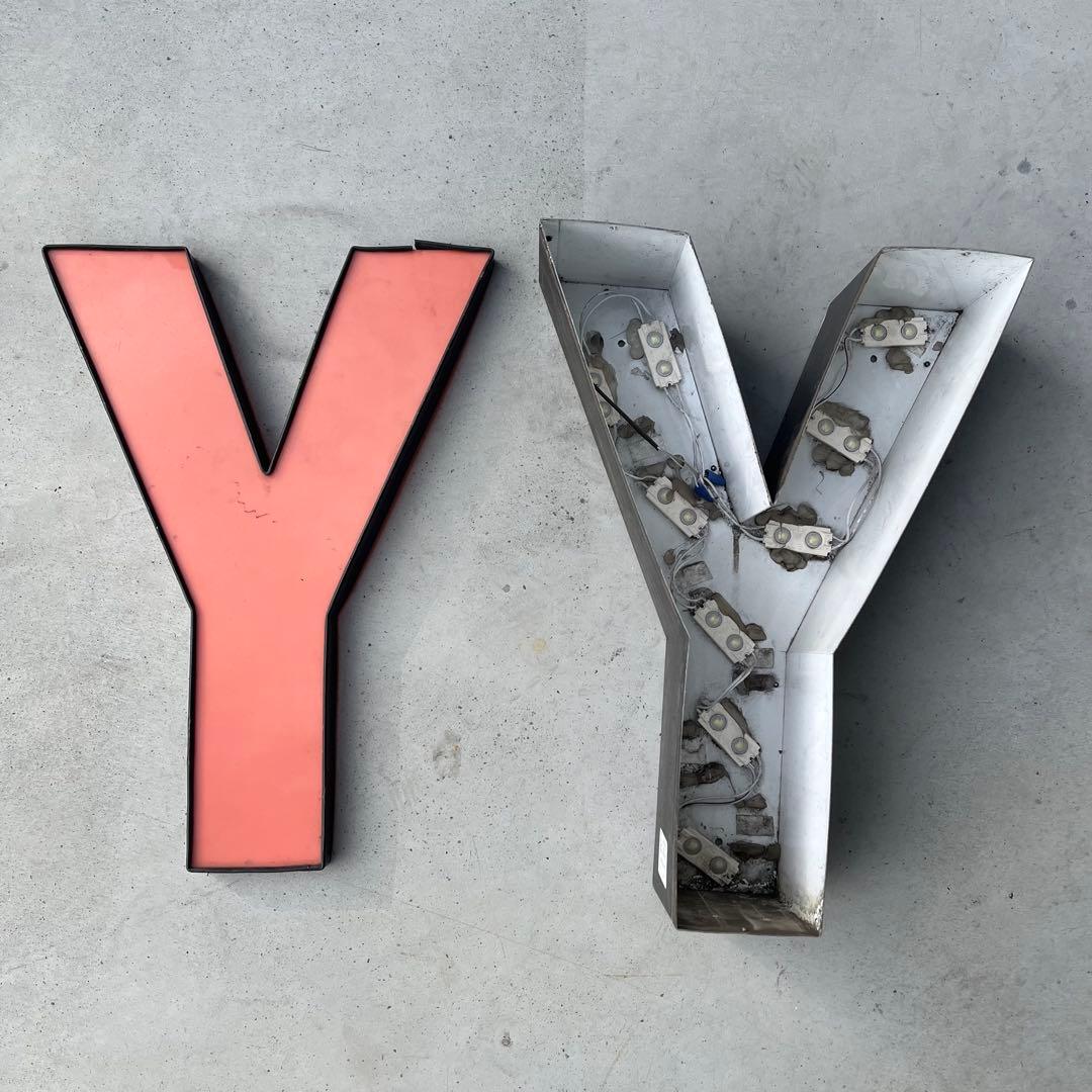Y 看板 アルファベット レターサイン 文字 アメリカ ビンテージ アンティーク