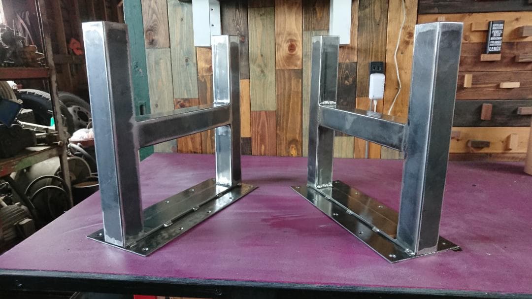 無塗装でアイアンな極太鉄脚♪ Z型2脚・H型2脚