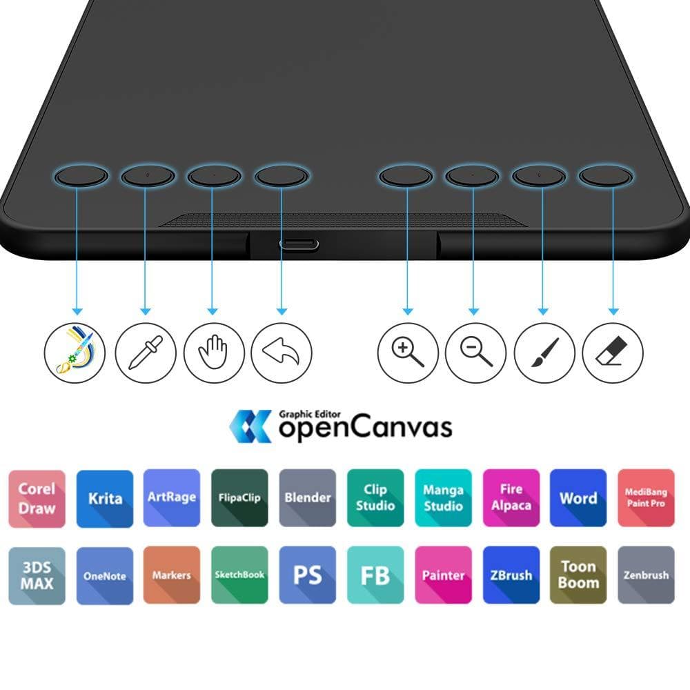 カスタマイズ 8個 スマホで使えるペンタブ エクスプレスキー