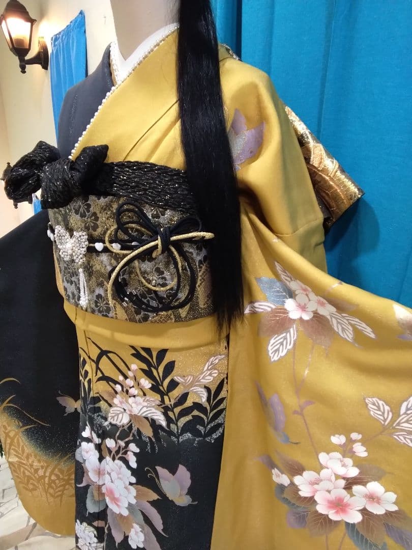 振袖フルセット、正絹振袖成人式、重ね衿、帯揚げ帯締め、西陣袋帯、襦袢