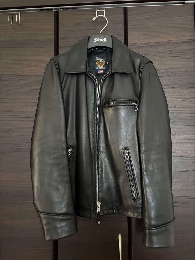 最終値下げ 超美品 Schott 103US レザー トラッカージャケット 34