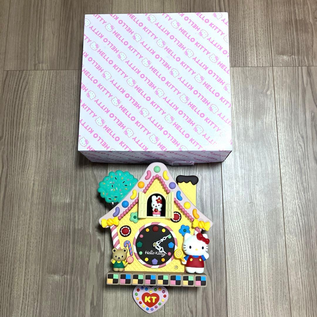 ハローキティ 希少　レア リズム時計 振り子時計 壁掛時計　やや訳あり