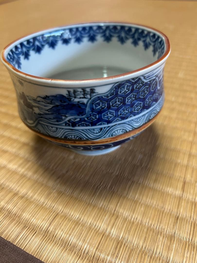 【禅瑞 茶碗 三谷弘武】茶碗 茶道具 和食器 骨董 九谷焼 木箱 茶器 陶器