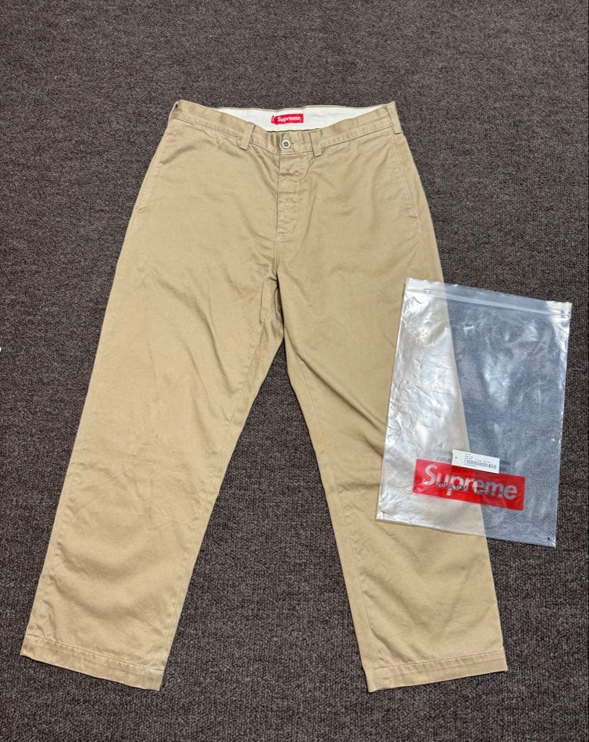 23ss supreme Chino Pant 32 Khaki チノパン