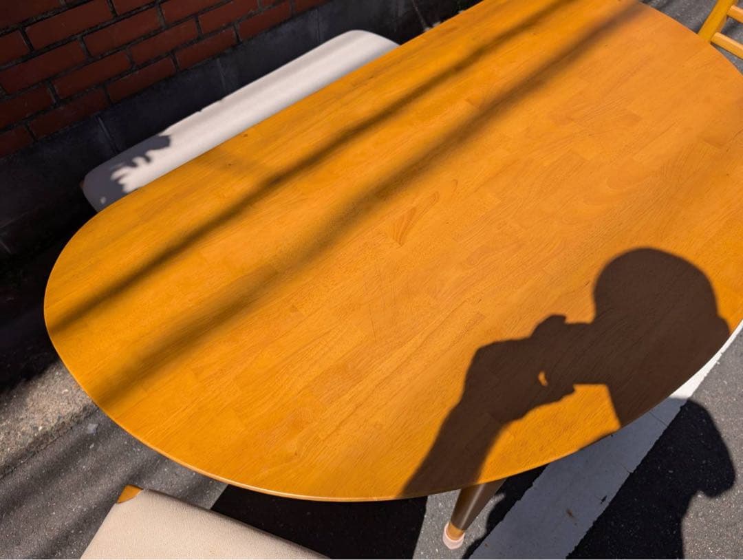 ＊東京都付近限定品＊変形型ダイニングテーブル4点セット　4人掛け