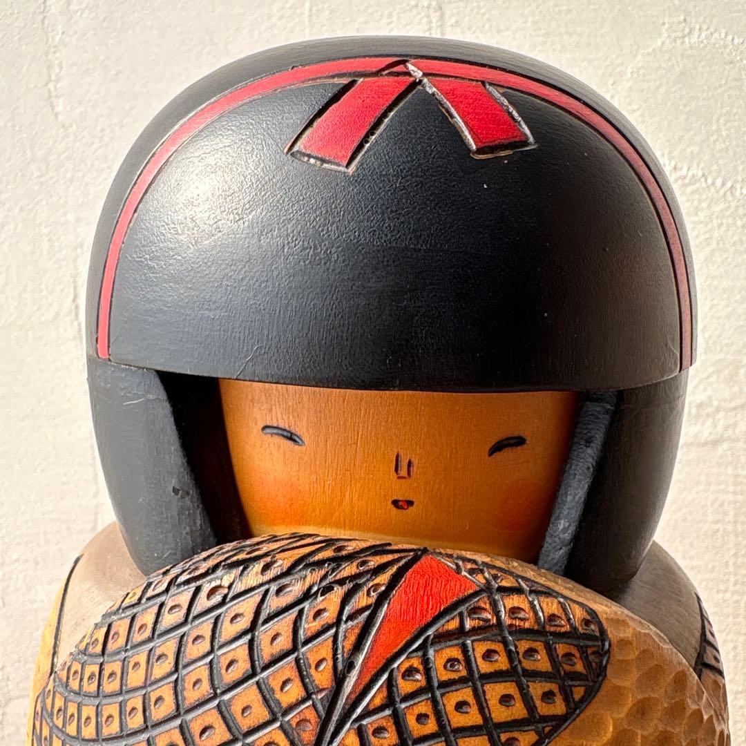 創作こけし 作家 小林伊之助 工人 『炉火』　在銘