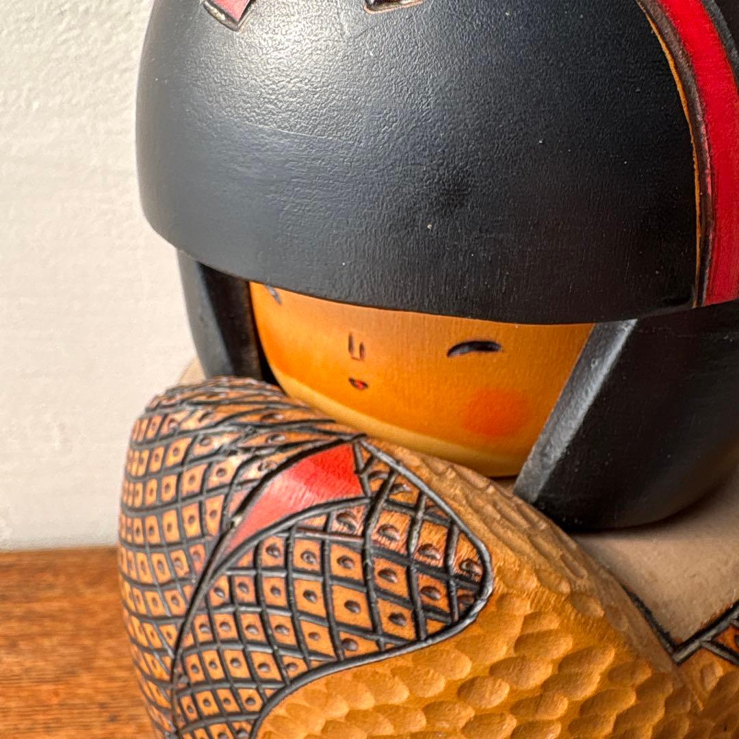 創作こけし 作家 小林伊之助 工人 『炉火』　在銘